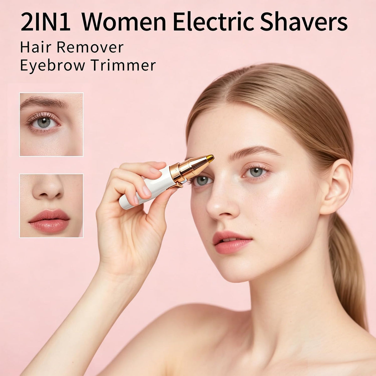 2 in 1 Electric Facial Hair Removal with LED Light B359