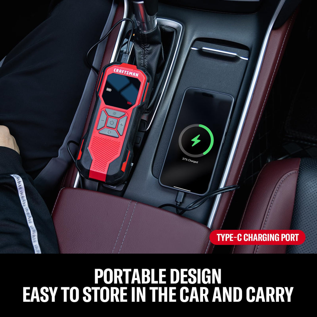 Cordless Portable Air Compressor with Digital Tire Pressure Gauge J387