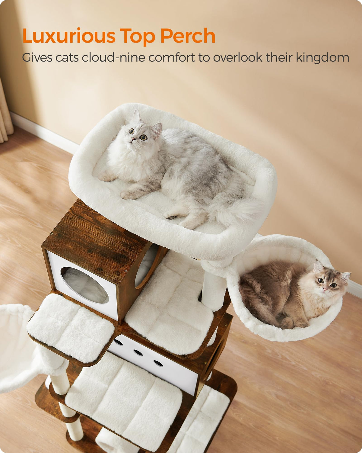 Cat Tree with 2 Caves and 2 Hammocks Q98979