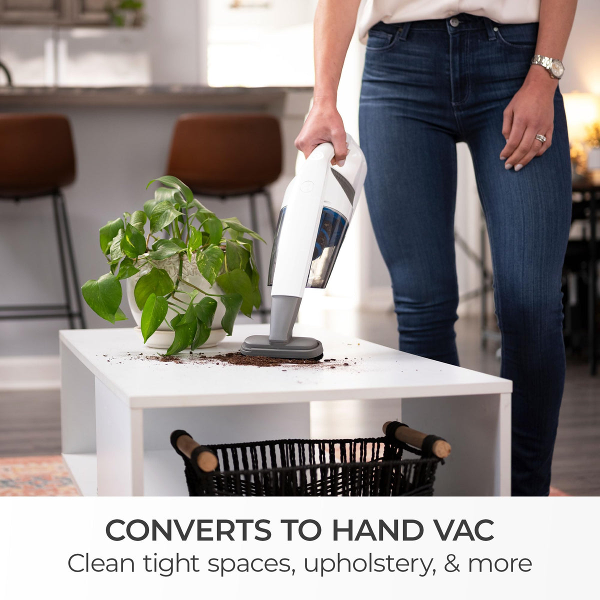 Cordless Stick Vacuum Lightweight Cleaner 2-Speed Suction G641