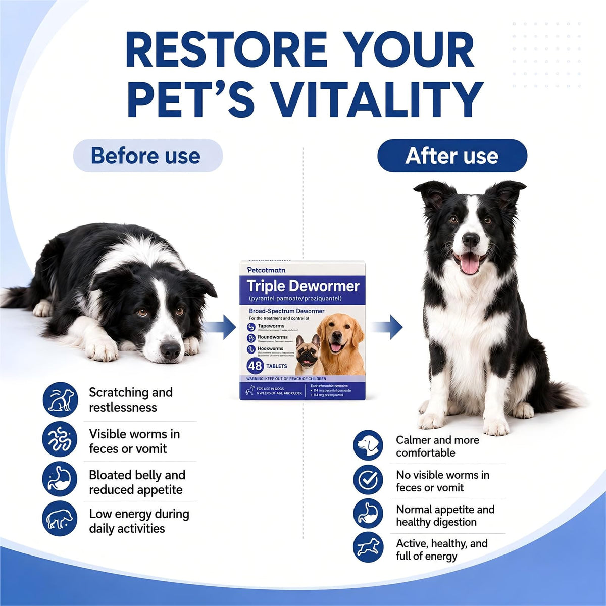 Dog Dewormer Tablets 48 Count S27338