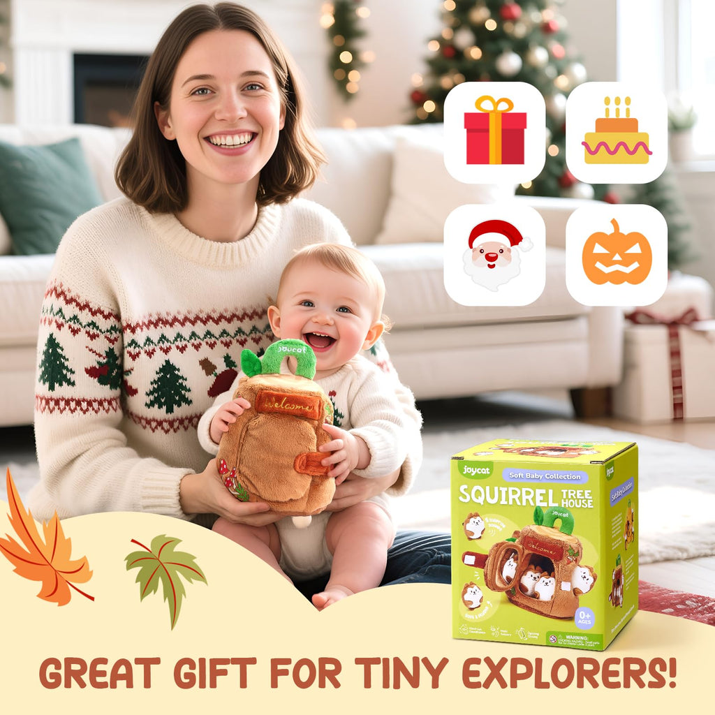 Soft Treehouse 5 Sensory Squirrels Rattle H33777
