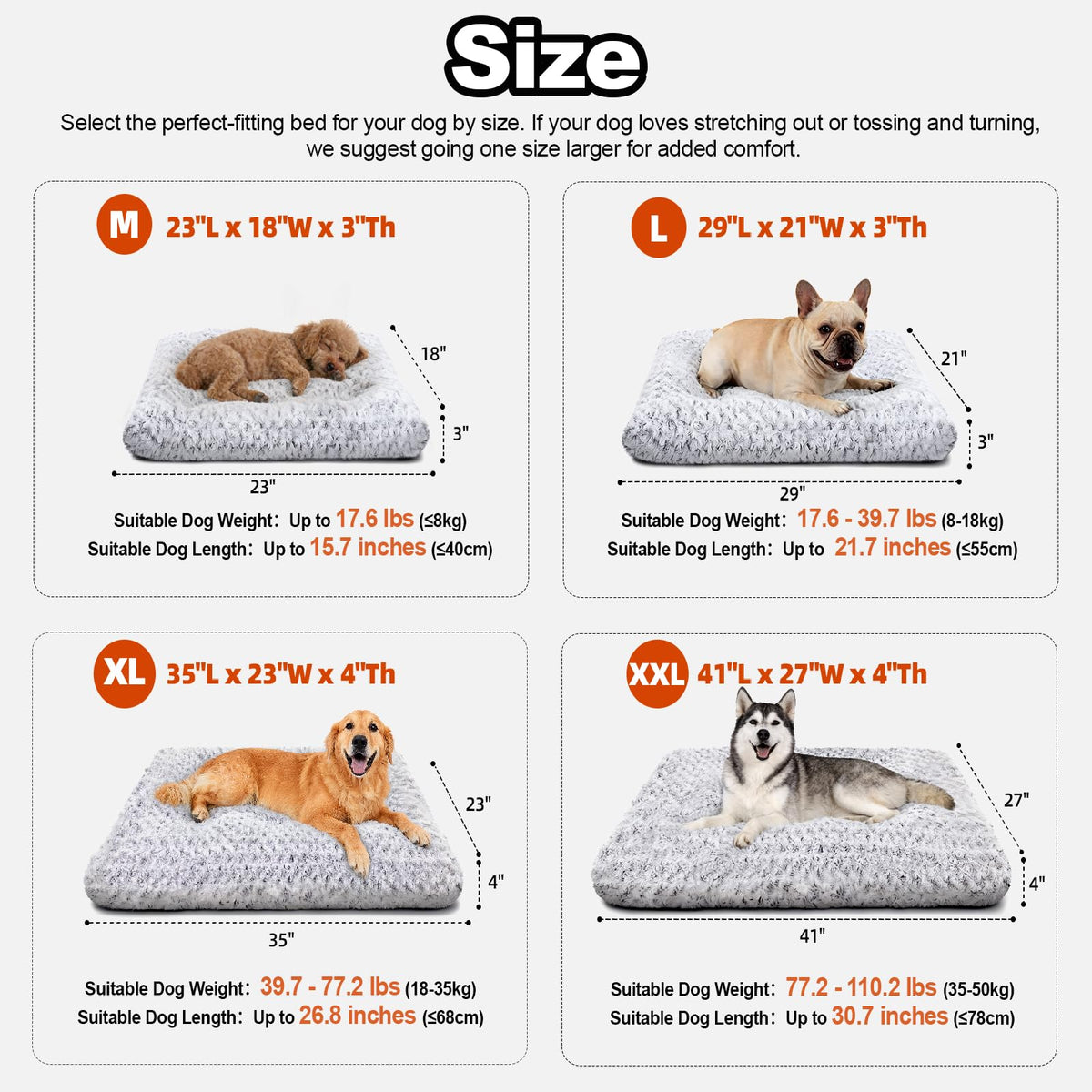 Large Washable Plush Dog Bed X912