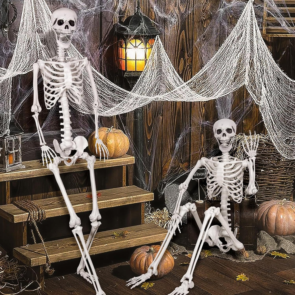 2-Pack 67" Posable Skeletons with Movable Joints X40289