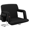 Heating Massage Reclining Stadium Seat with Arm Support G9572