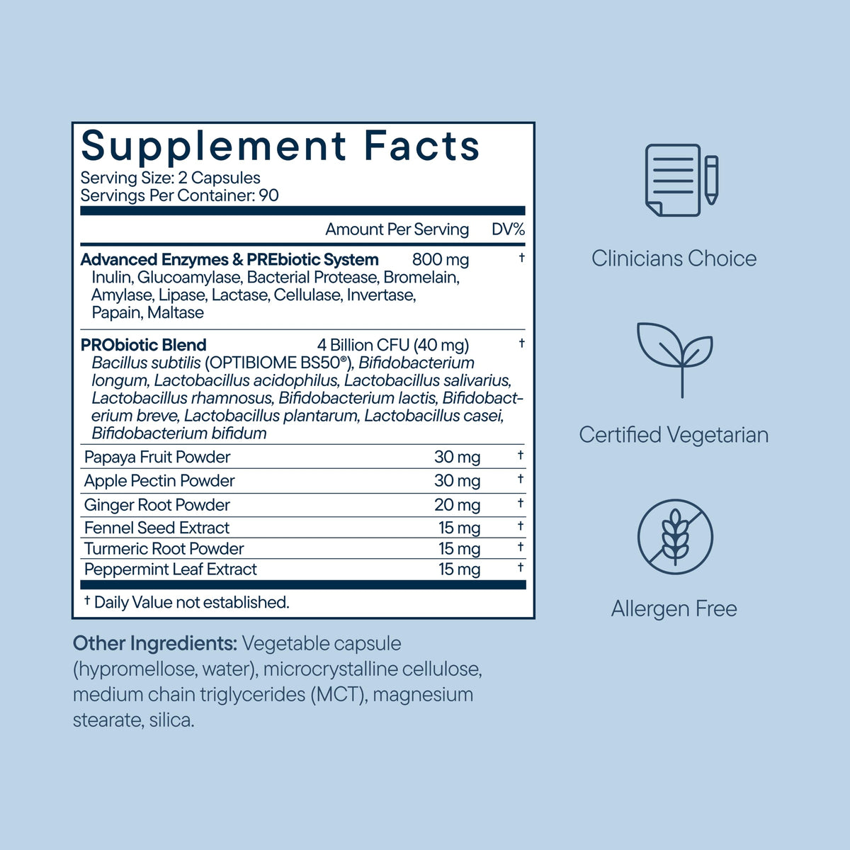 Digestive Enzymes Probiotics 180 CT Z5764