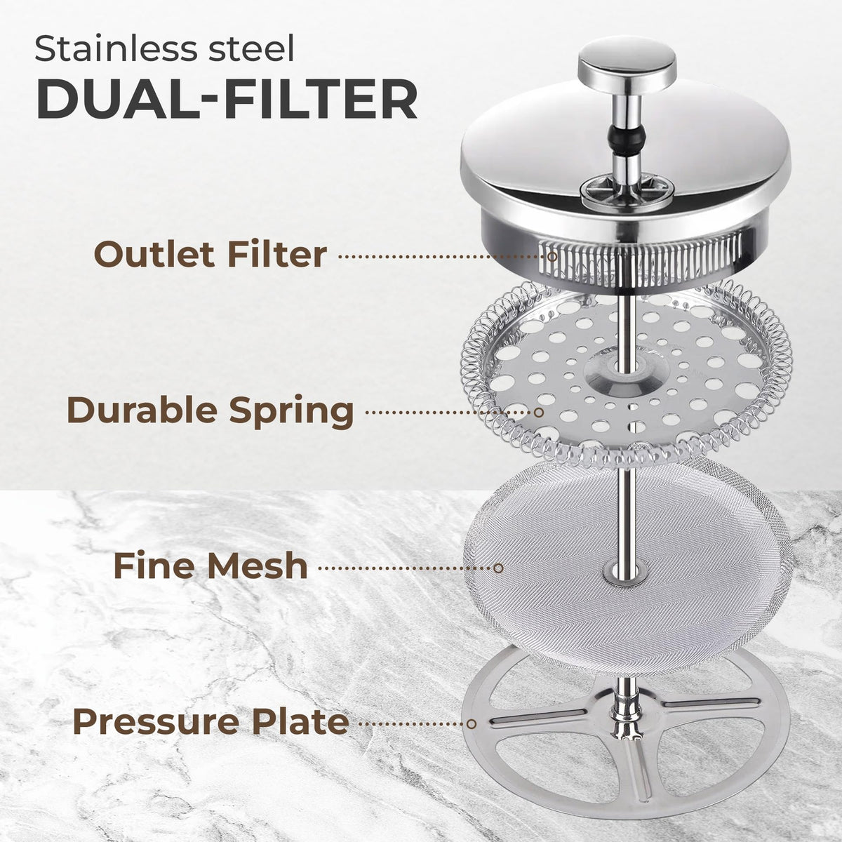 Glass French Press Coffee Maker 27oz F159