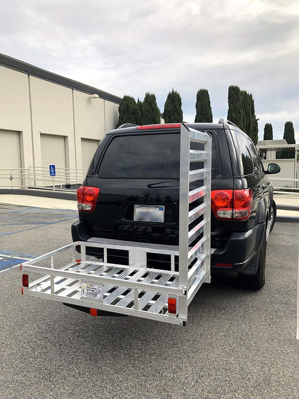 Aluminum Hitch Mount Wheelchair Carrier with 47" Ramp M233