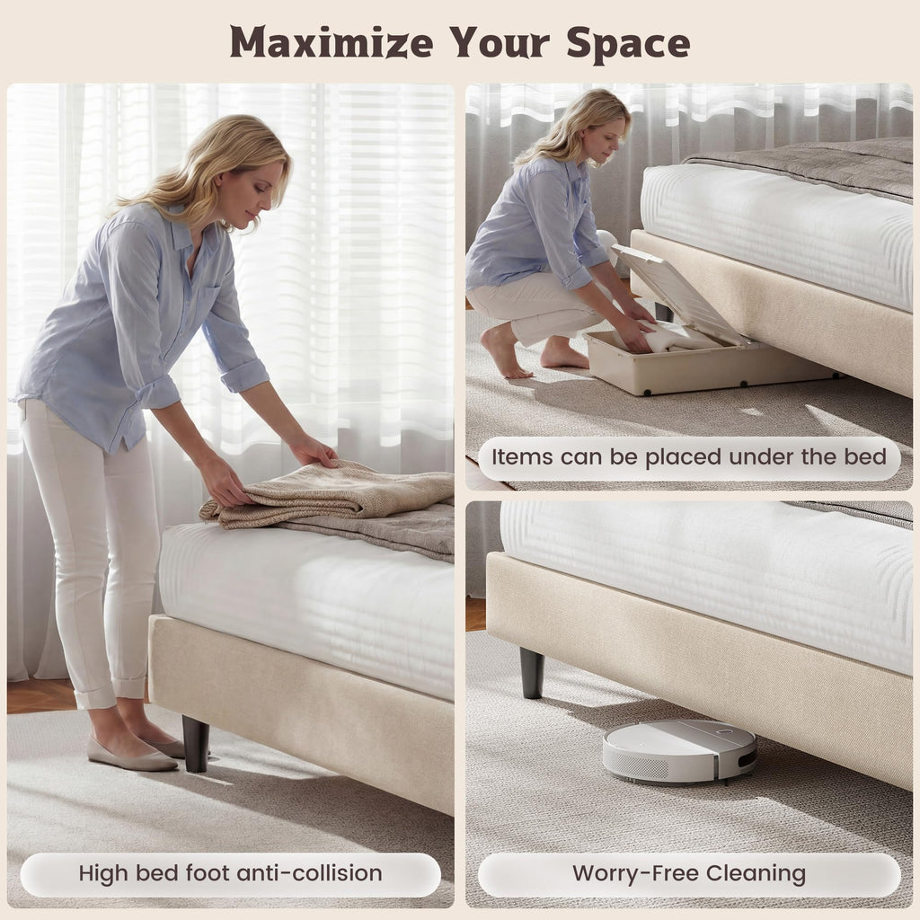 Queen Size Upholstered Headboard Bed Frame A169031