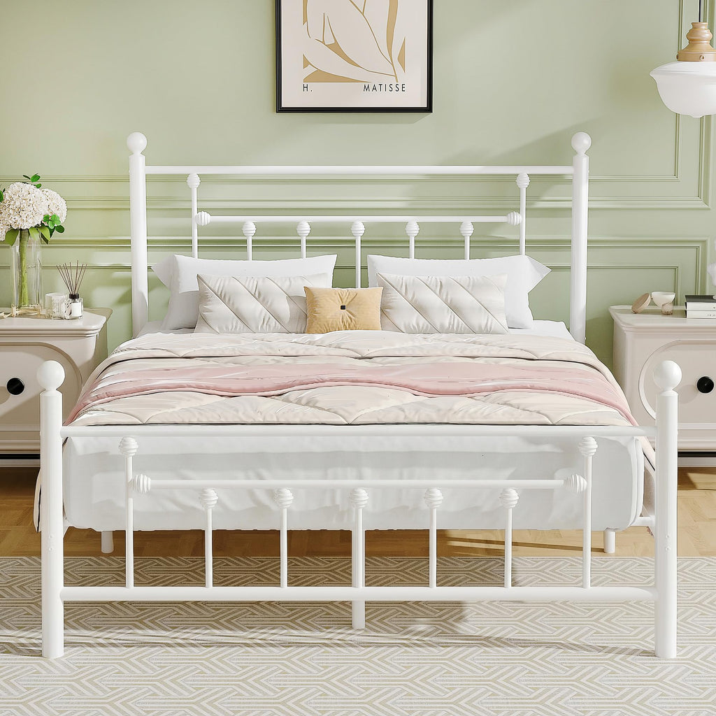Full Size Metal Platform Bed Frame with Headboard and Footboard A794
