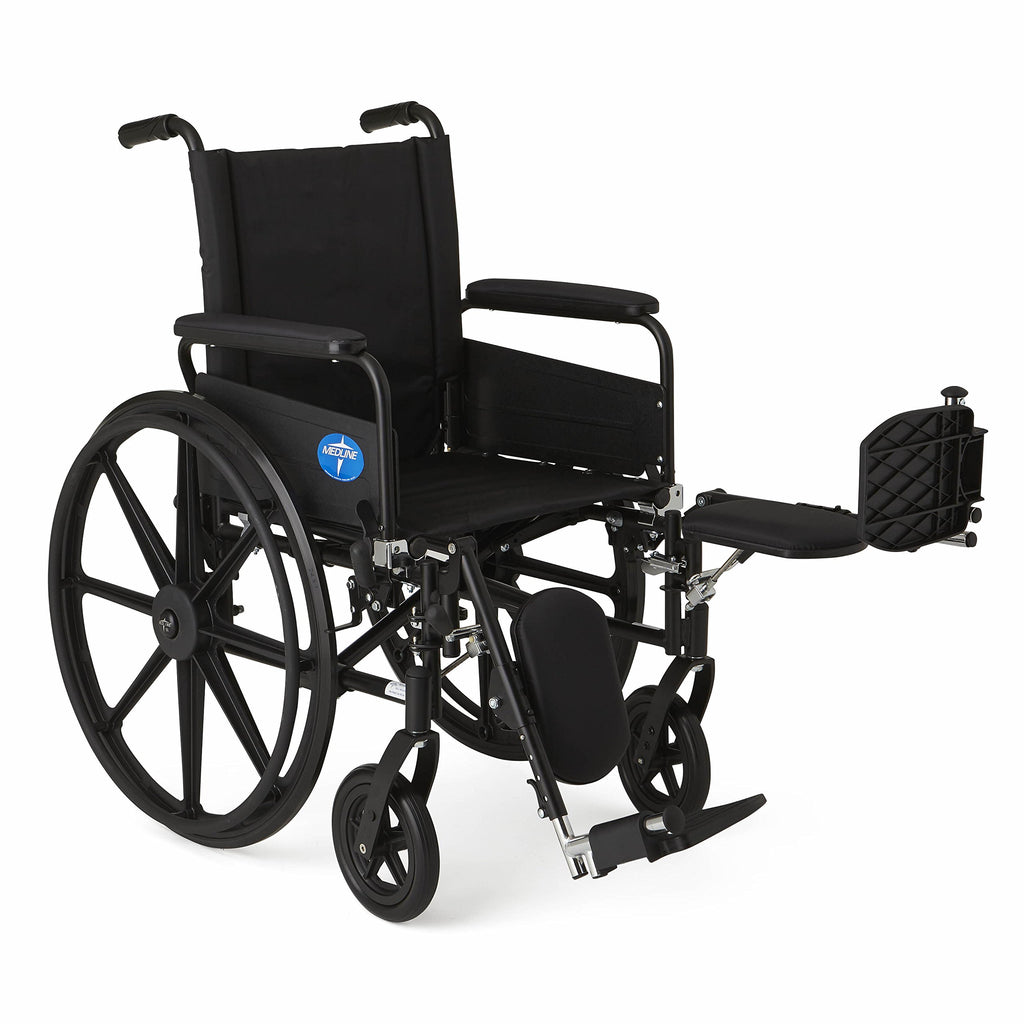 Lightweight Wheelchair with Swing-Back Desk-Length Arms and Elevating Leg Rests Y731