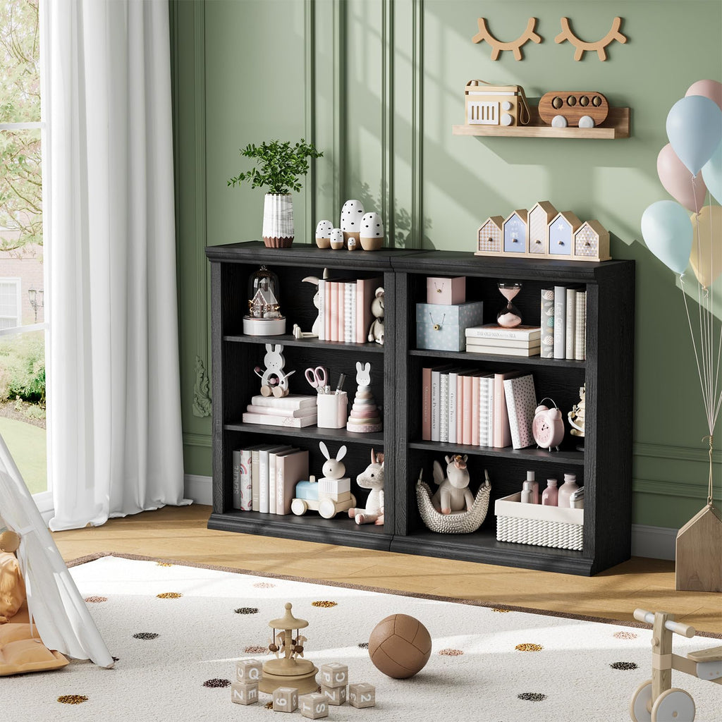Black 3 Tier Bookcase N6820