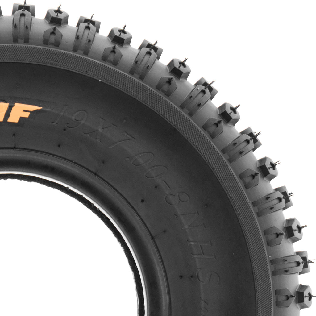 Set of 2 Off-Road Tires 19x7-8 6PR Knobby Tread L298961