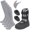 Light Gray Waterproof Non Slip Walking Boot Covers 2 Pairs T1826