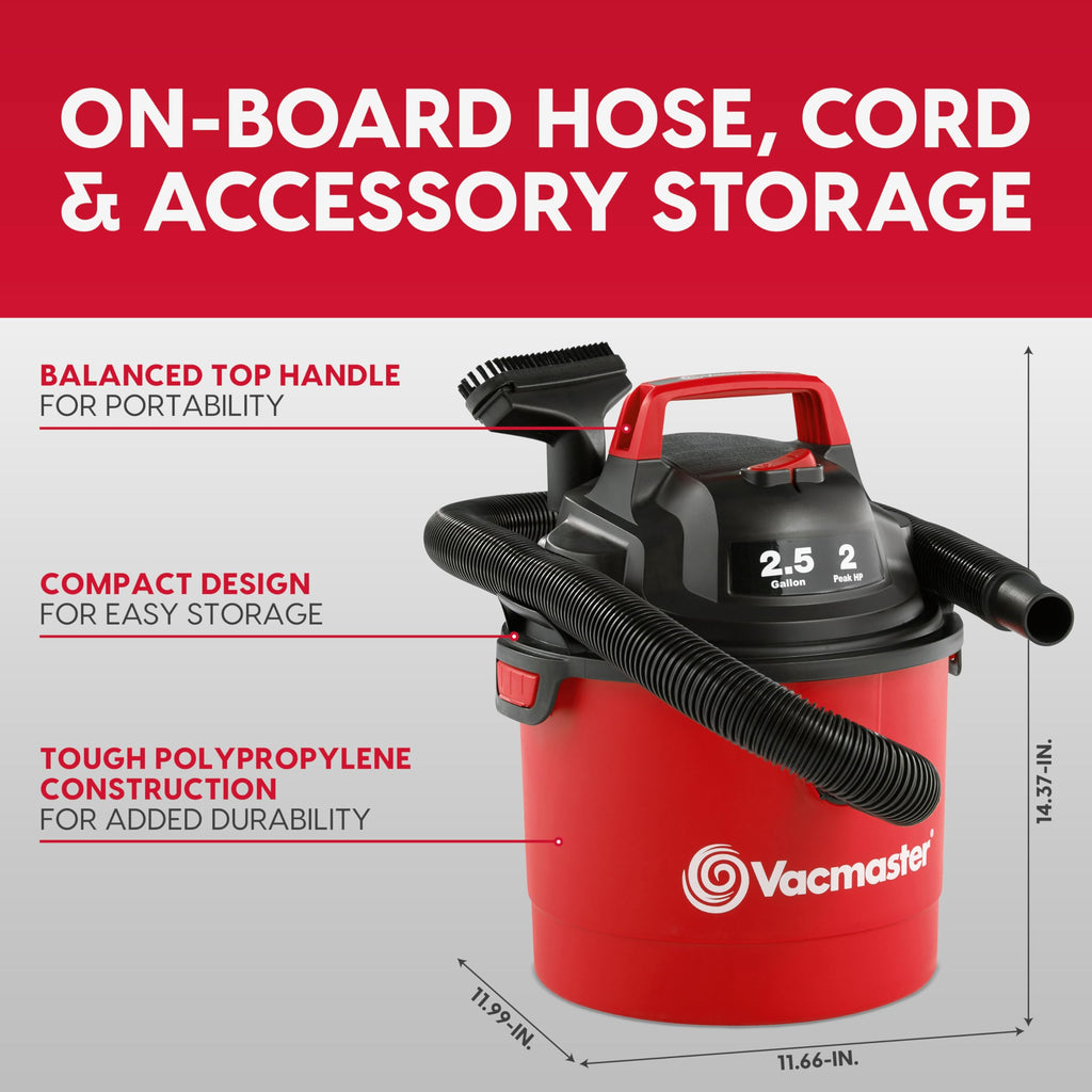 2.5-Gal Wall Mount Wet/Dry Vacuum B33249