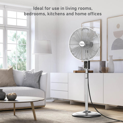 16" Digital Metal Stand Fan 3-Speed Oscillation E301