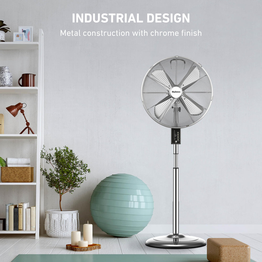 16" Digital Metal Stand Fan 3-Speed Oscillation E301