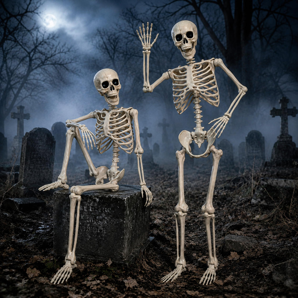2 Pack 5.4ft Life Size Skeleton with Movable Joints C690581
