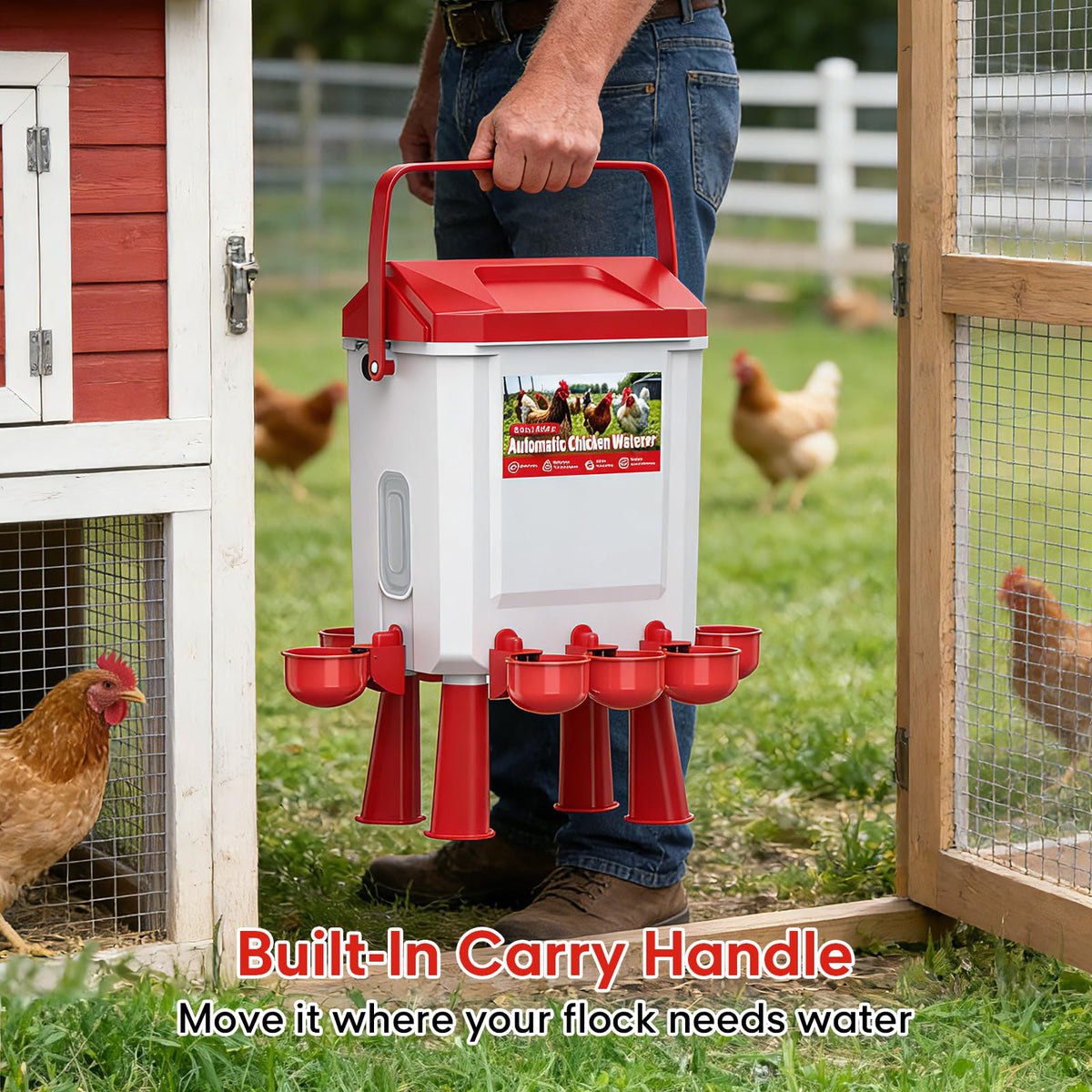 Automatic Chicken Waterer with Float Valve, 3 Gallons K977729