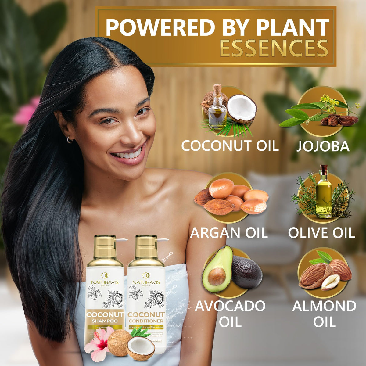 Sulfate Free Coconut Shampoo and Conditioner Set K6907