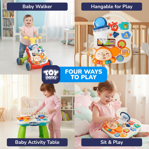 3-in-1 Baby Push Walker & Activity Center K530535