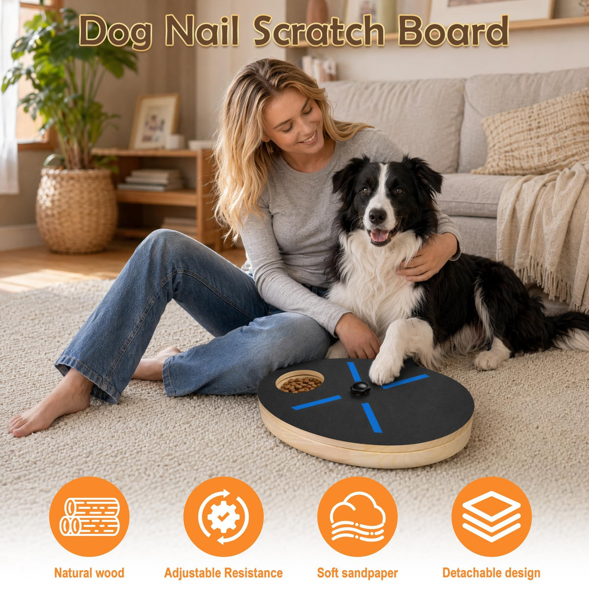 Dog Nail Scratcher Board with Treat Box W828759