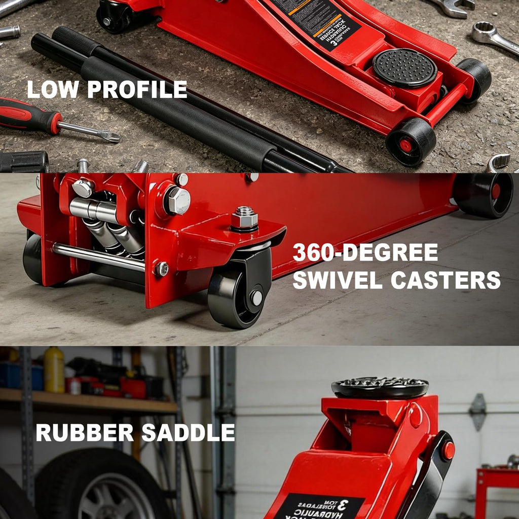 3 Ton 6600LBS Capacity Hydraulic Floor Jack U863