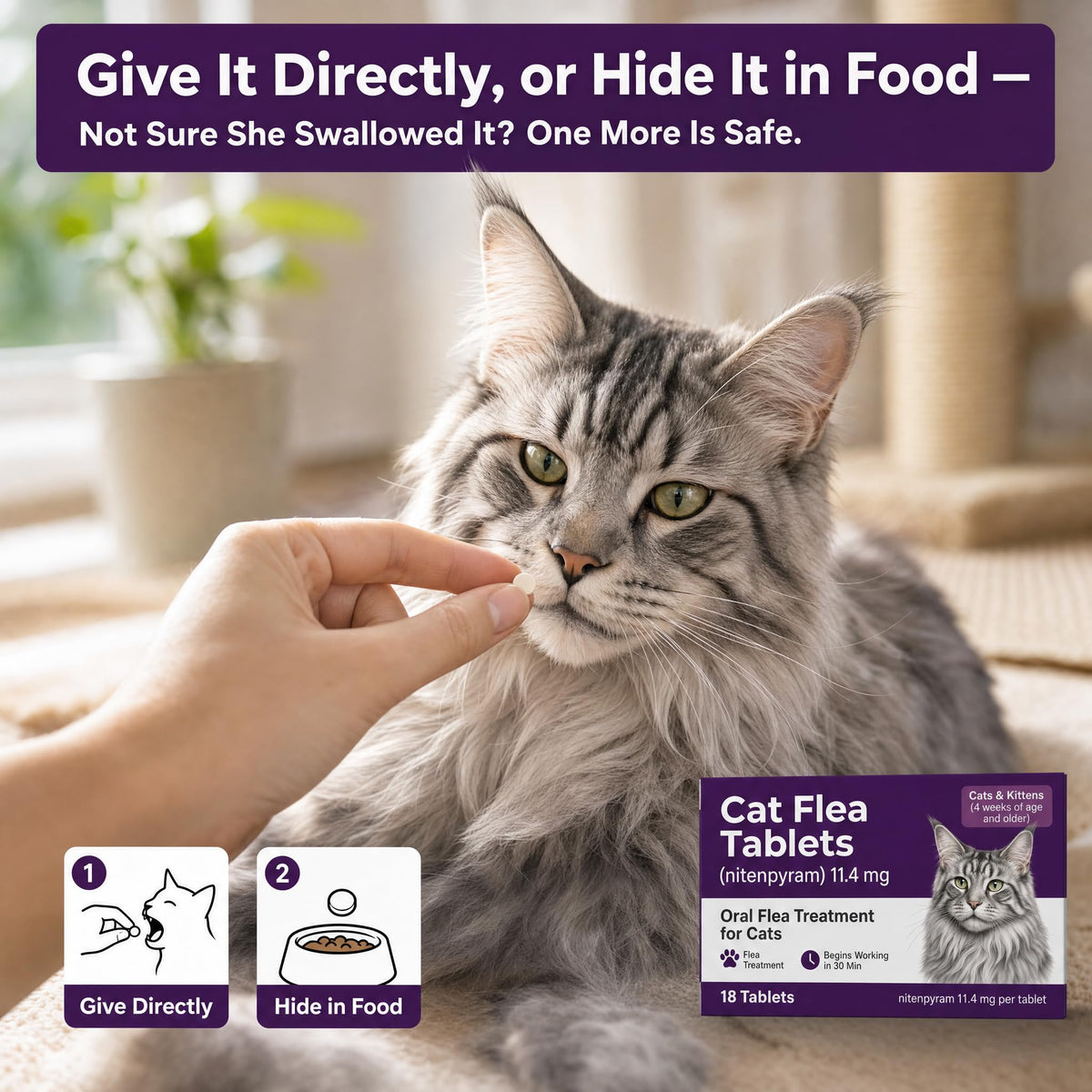 Flea Treatment Tablets 11.4 mg 18 Count J43856