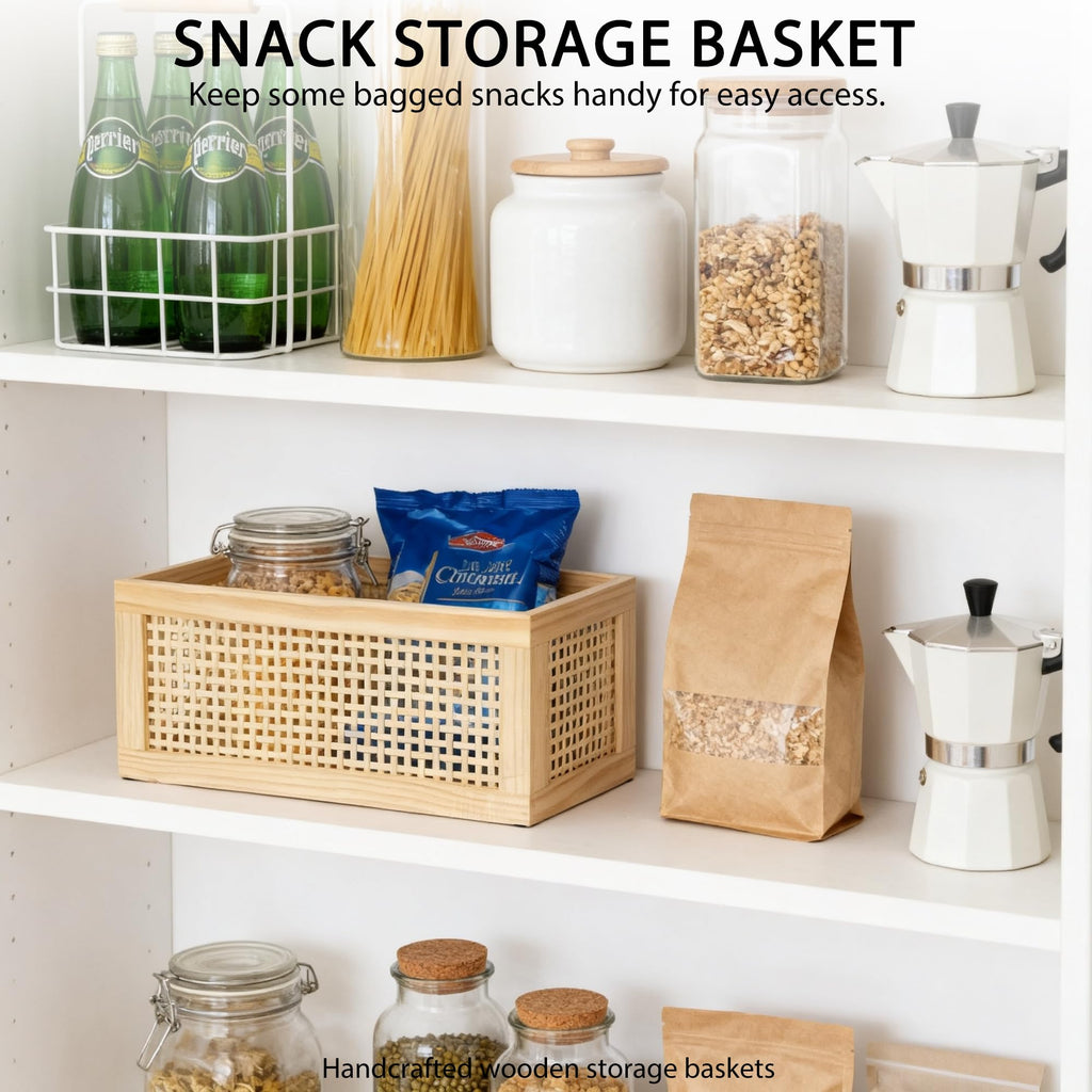 Rectangular Rattan Woven Storage Basket C387027
