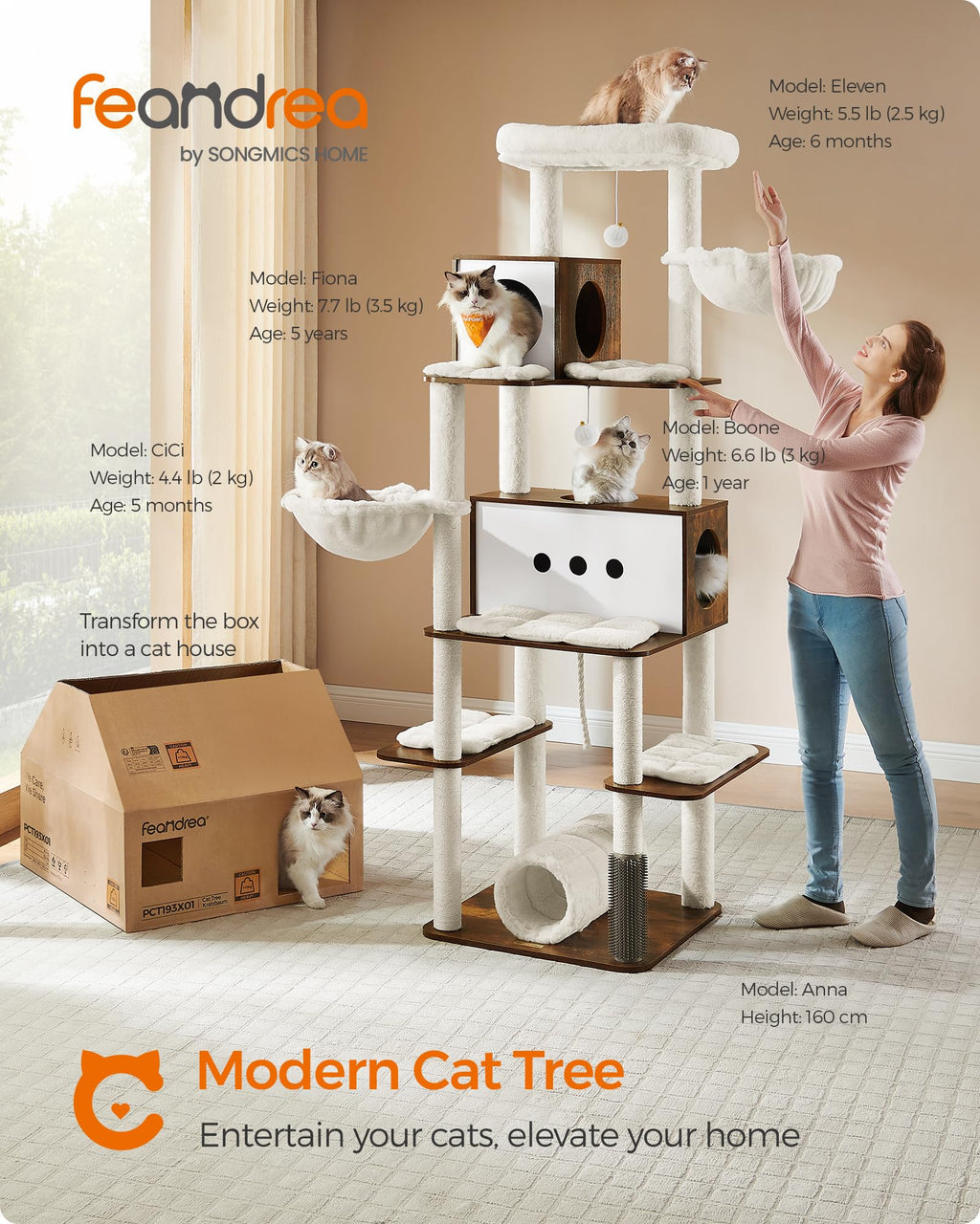Cat Tree with 2 Caves and 2 Hammocks Q98979