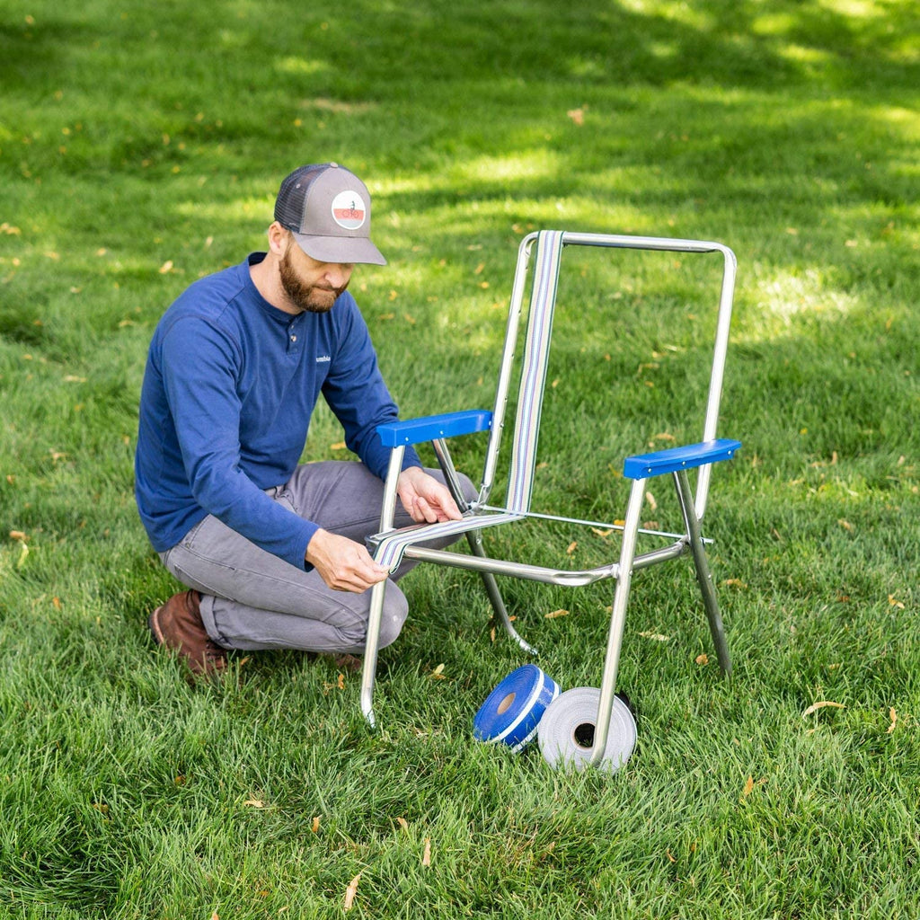Blue 3" x 50' Lawn Chair Webbing W4707