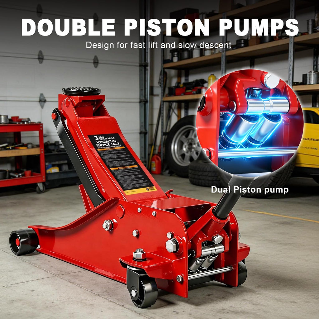 3 Ton 6600LBS Capacity Hydraulic Floor Jack U863