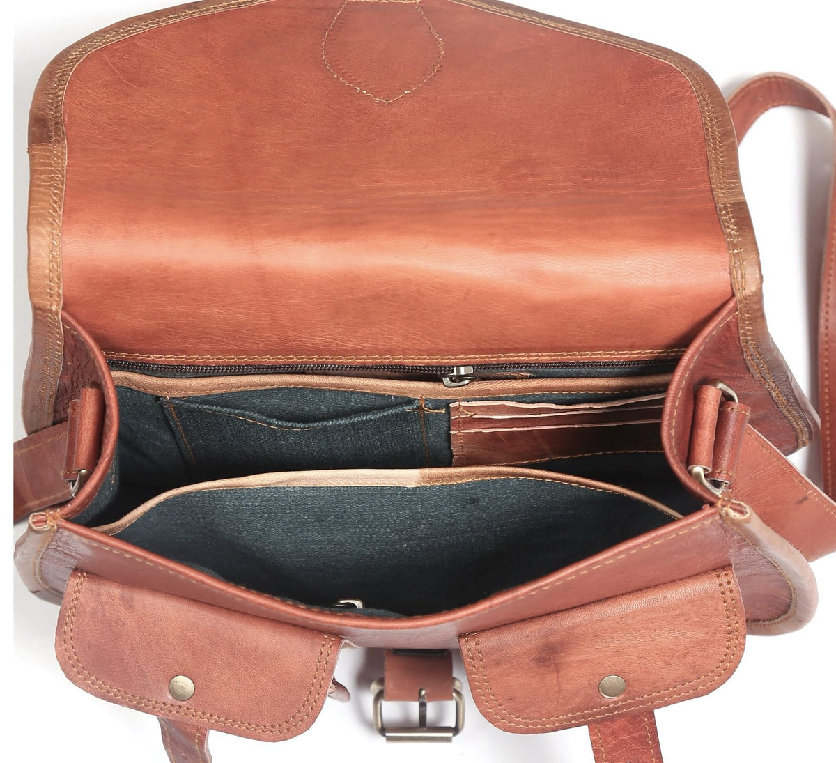 Women Vintage Style Genuine Leather Crossbody Shoulder Bag P8515