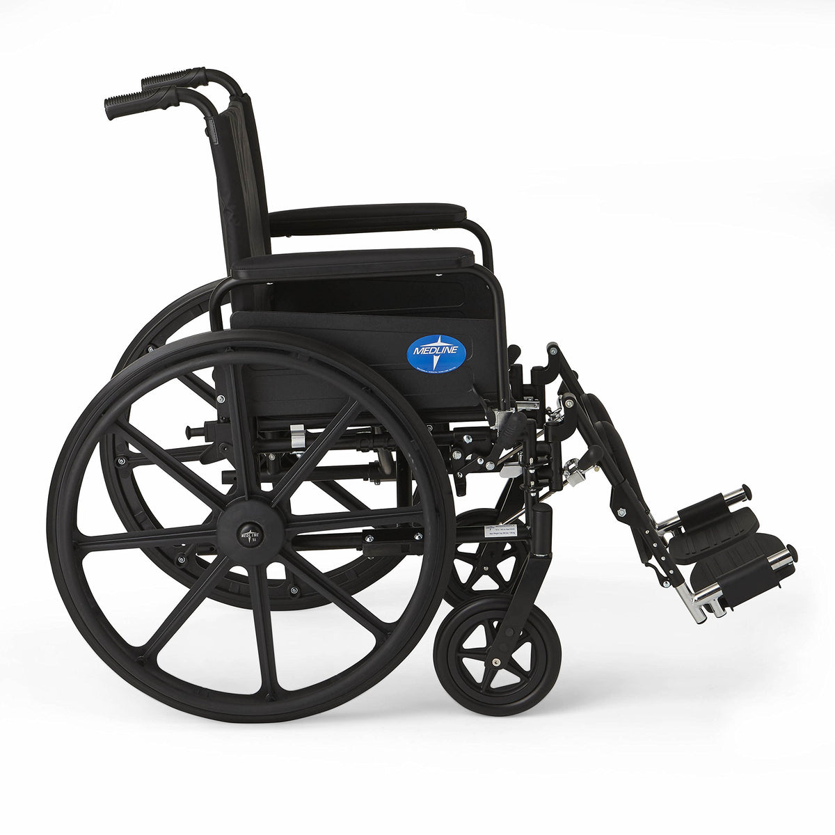 Lightweight Wheelchair with Swing-Back Desk-Length Arms and Elevating Leg Rests Y731