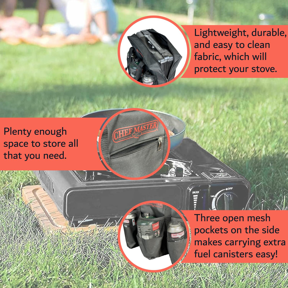 Camp Stove Carry Bag Multi-Pocket J49487