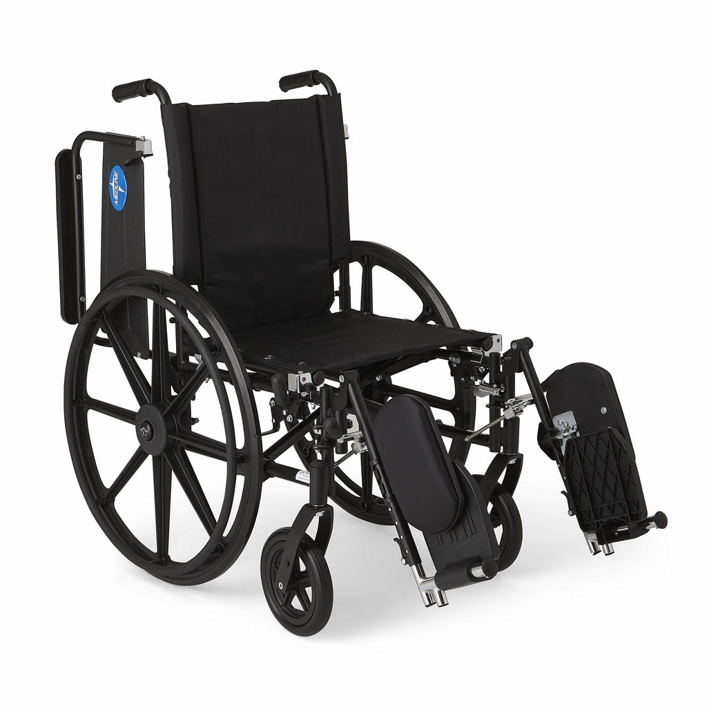Lightweight Wheelchair with Swing-Back Desk-Length Arms and Elevating Leg Rests Y731