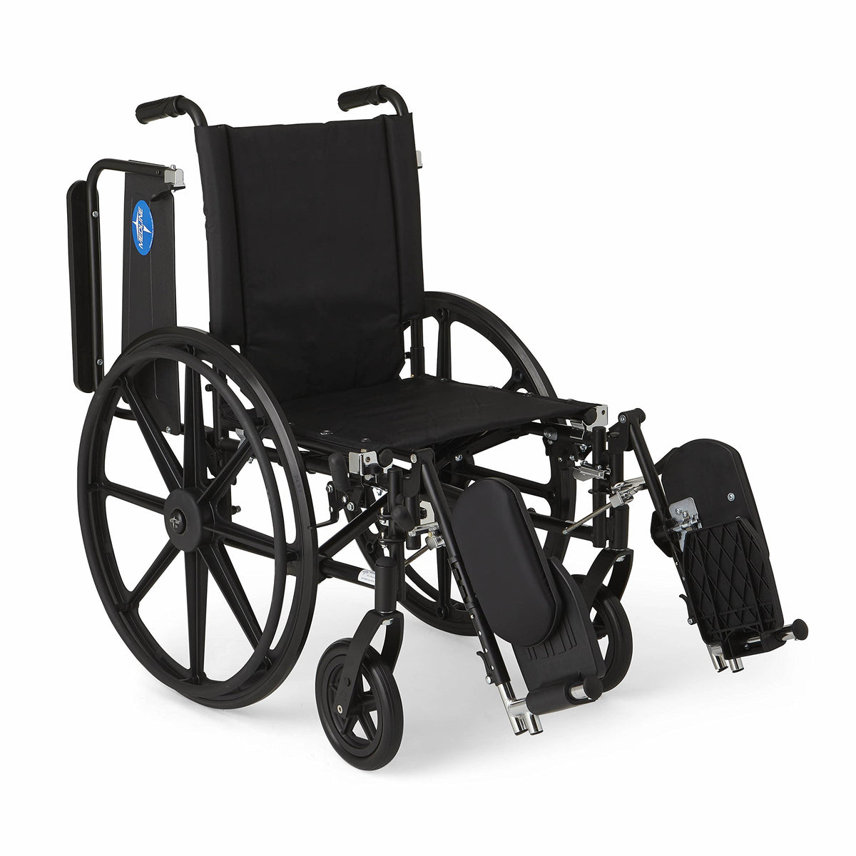 Lightweight Wheelchair with Swing-Back Desk-Length Arms and Elevating Leg Rests Y731