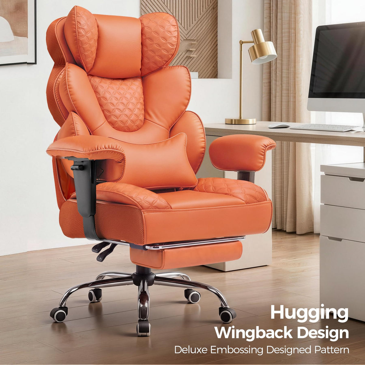 Big and Tall High Back Executive Chair with Footrest R654876
