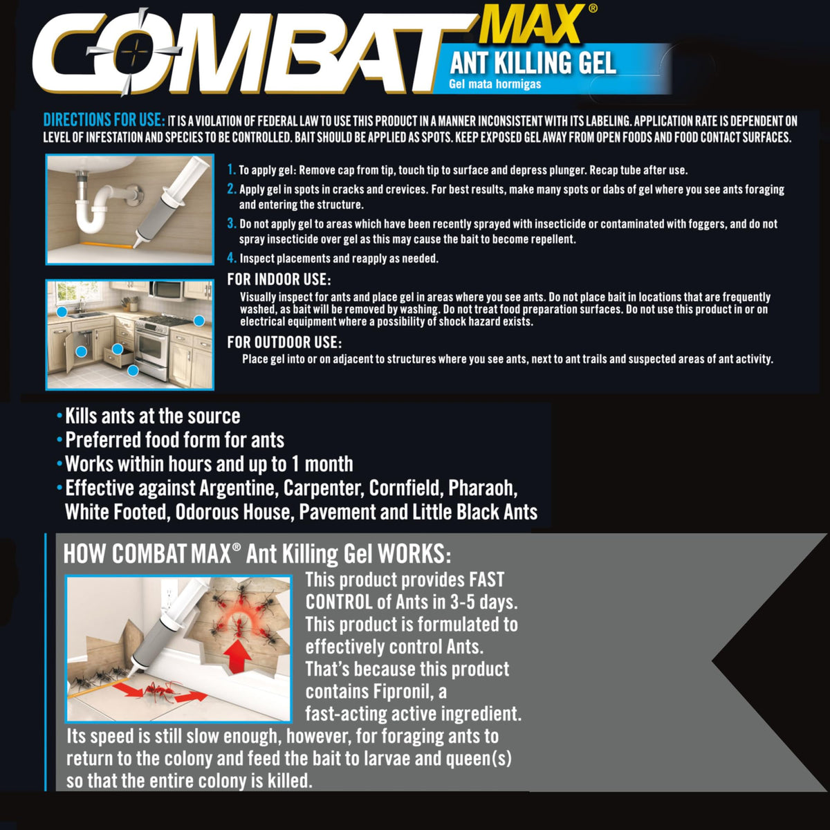 Combat Ant Killing Gel, 27 Gram M29505