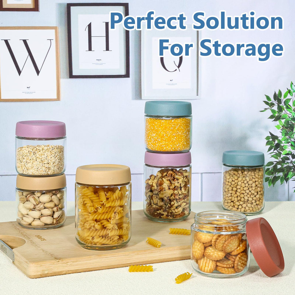 8Pcs 16oz Glass Overnight Oats Containers T34949