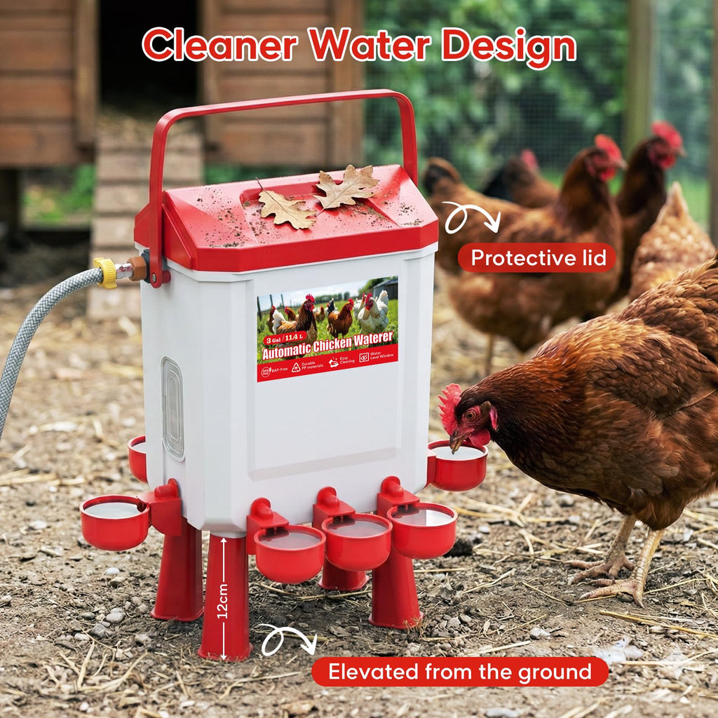 Automatic Chicken Waterer with Float Valve, 3 Gallons K977729