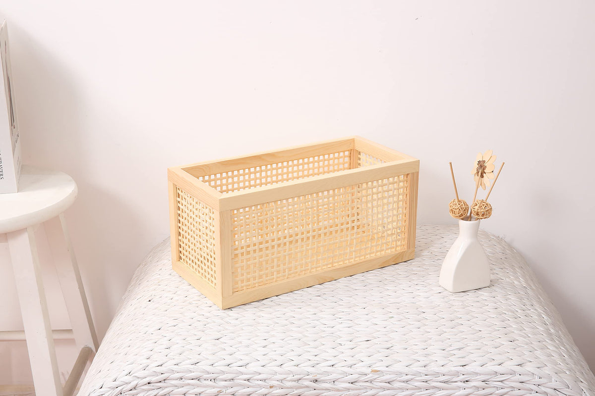 Rectangular Rattan Woven Storage Basket C387027