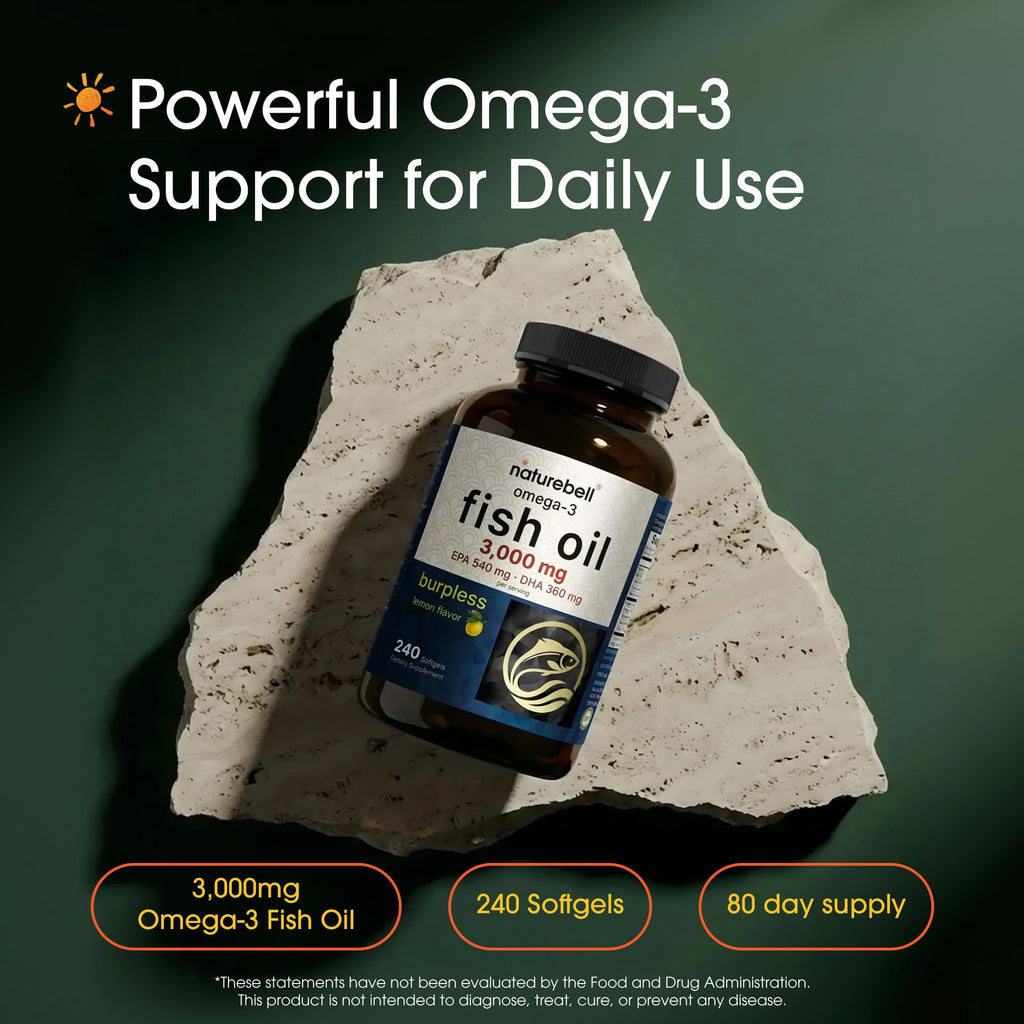 Omega-3 Fish Oil 3,000mg 240 Softgels P2297