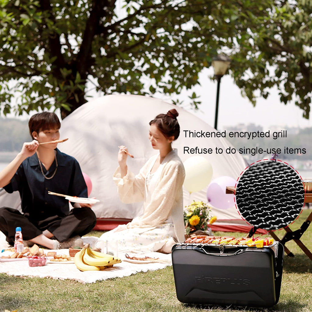 Foldable Portable Stainless Steel Charcoal BBQ Grill C89382