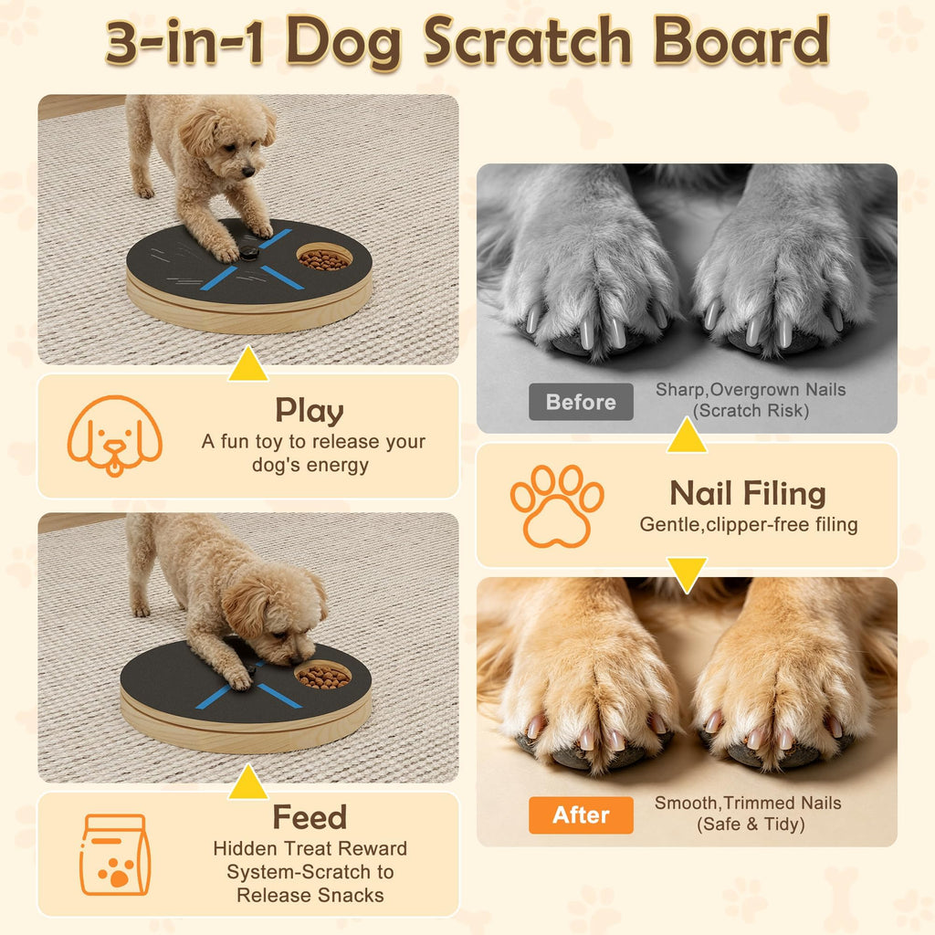 Dog Nail Scratcher Board with Treat Box W828759