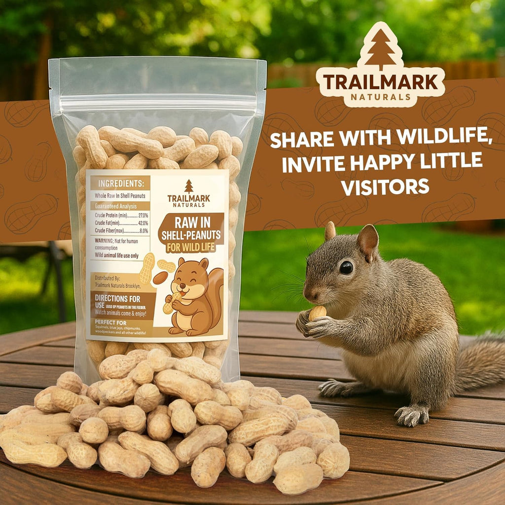 Raw Peanuts for Squirrels and Birds, 5 Pounds Total L565487