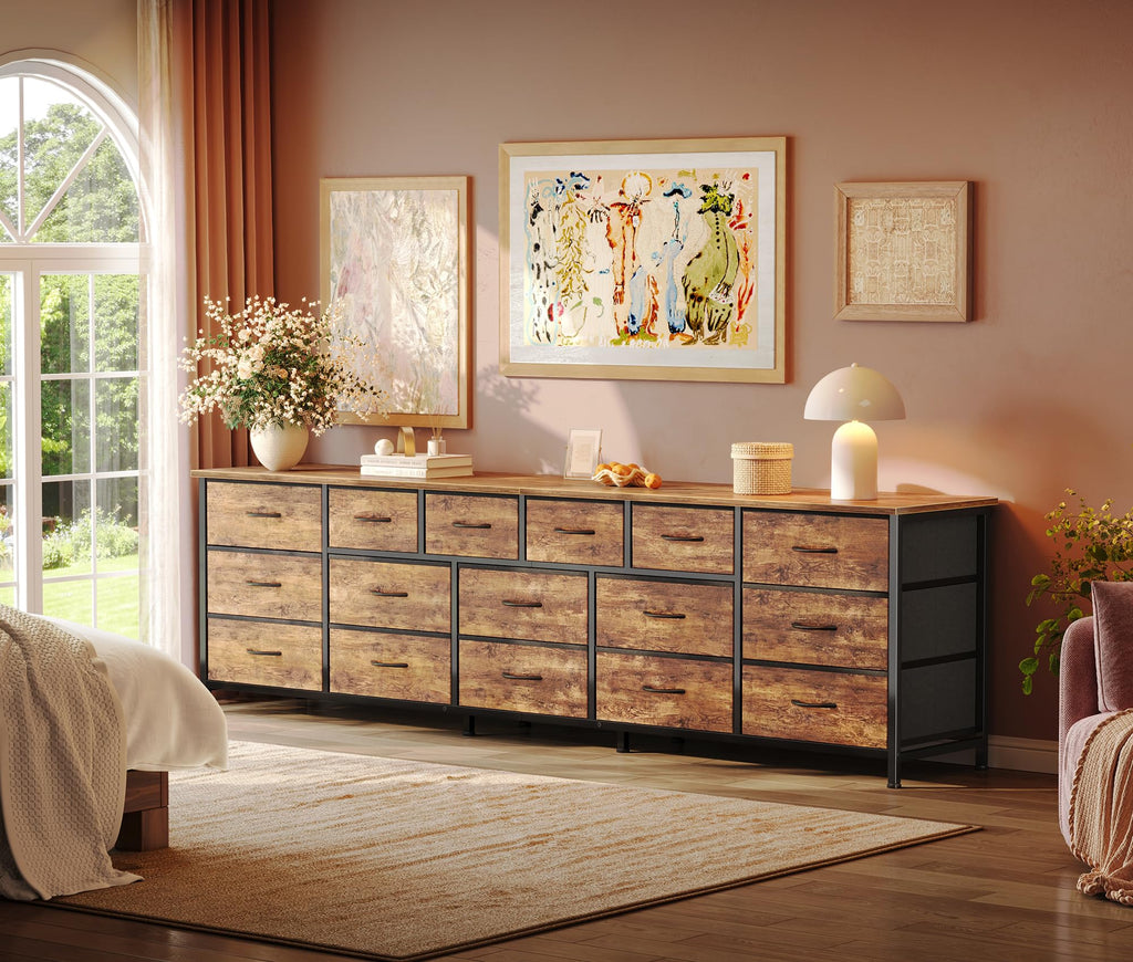 77.6" 16 Drawer Fabric Dresser R412959