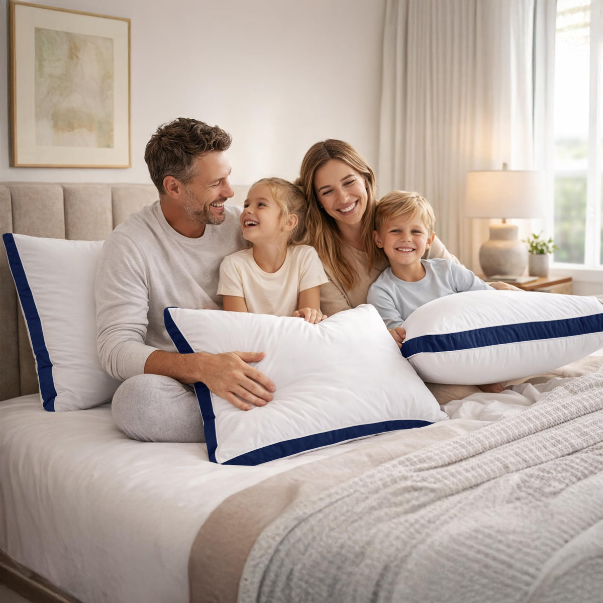 King 2 Pack Down Alternative Gusseted Pillows D12052