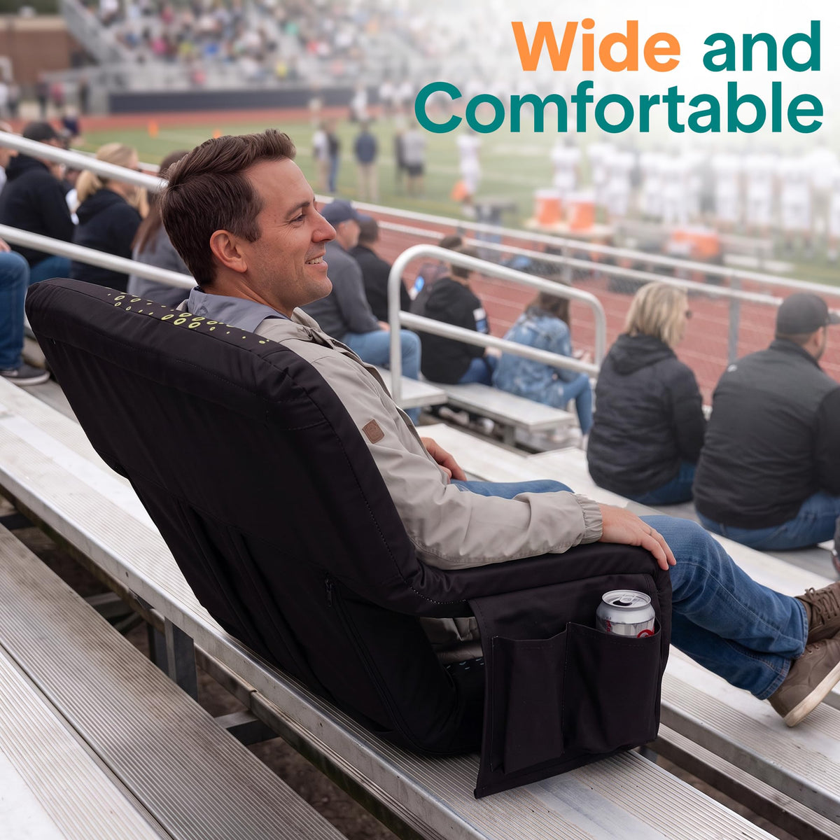 Blue Padded Stadium Seat with Back Support Y335