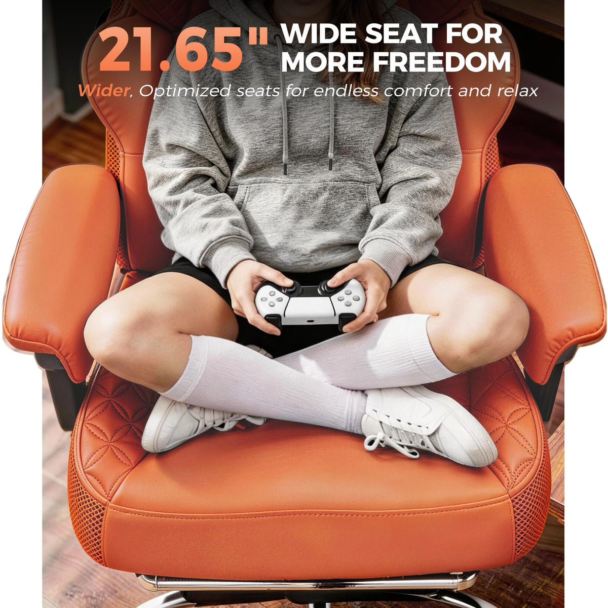 Big and Tall High Back Executive Chair with Footrest R654876